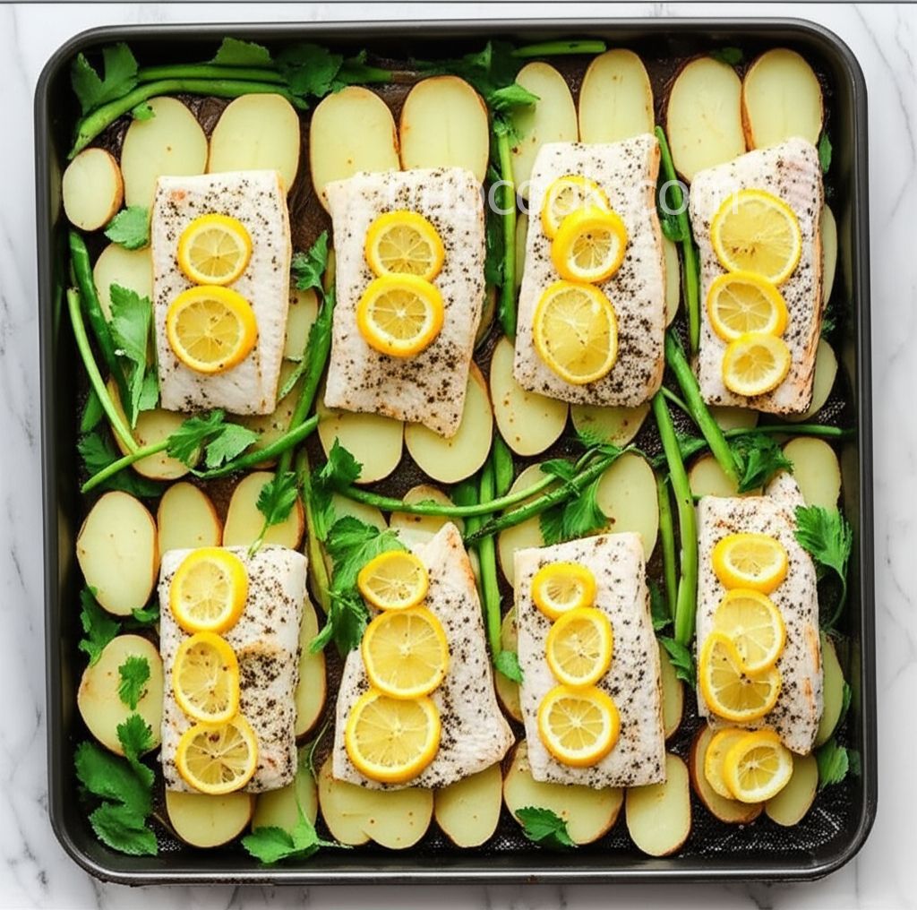 Lemon-Herb Fish and Potato Bake