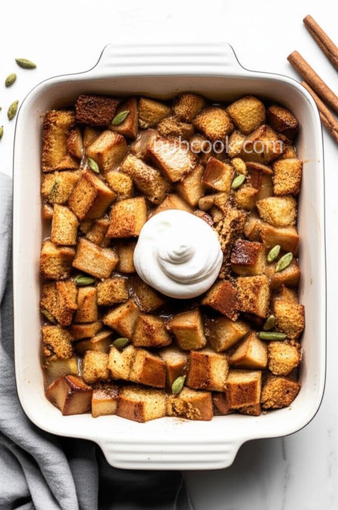 Apple-Chai Spiced Bread Pudding