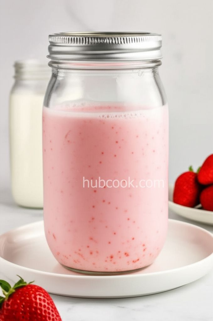 Homemade Strawberry Kefir