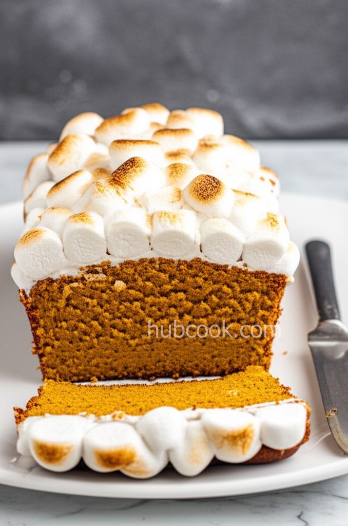 Pumpkin Spice Bread with Toasted Marshmallows