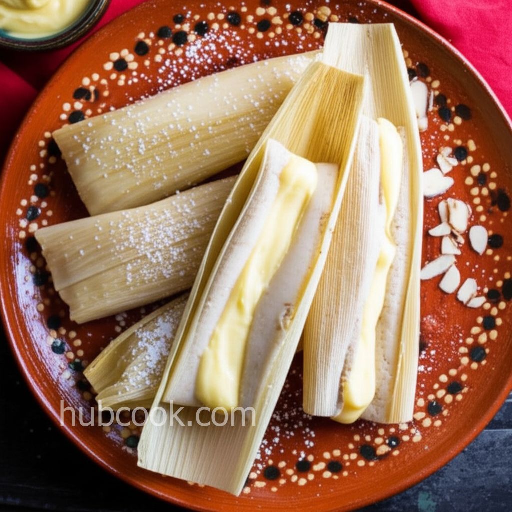 Sweet Almond Tamales with Pastry Cream