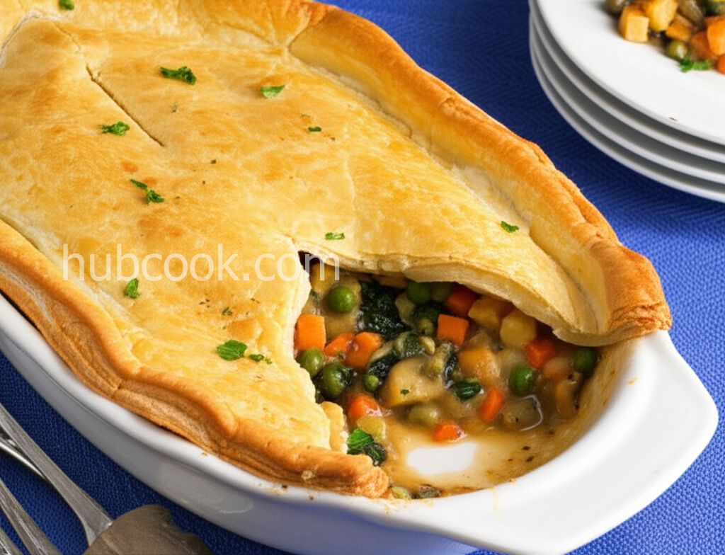 Vegetarian Pot Pie with Puff Pastry Crust